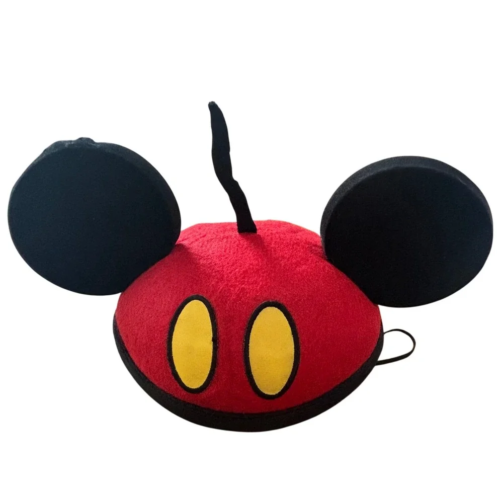 Disney Mickey Mouse Ear Hat‎ Red Yellow Button Souvenir Cap Kids One Size